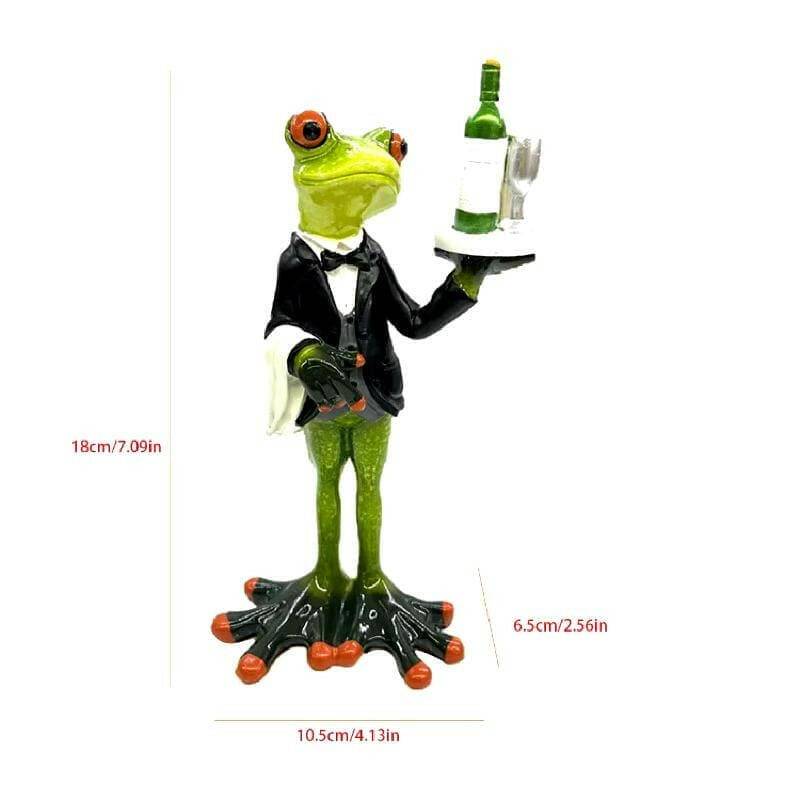 Frog Waiter Statue Ornament  The Fashion Gift Shop   The Fashion Gift Shop .