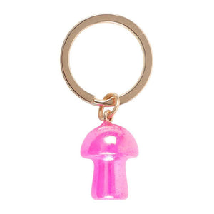 The Fashion Gift Shop: Funky Fungi Aura Crystal Mushroom Keyring, Blue, Orange, Pink by Funky Fungi, Bag Charms & Keyrings