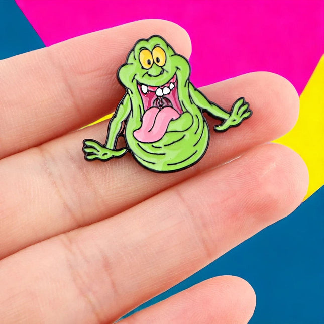 Ghost Busters Slimer Green Ghost Enamel Pin Brooch - Brooches & Lapel Pins by Fashion Accessories