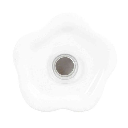 White ghost salt and pepper shaker bottom with round seasoning opening