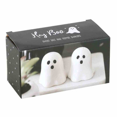 The Fashion Gift Shop: Halloween Ghost Spooky Salt and Pepper Shakers Condient Set of 2 by Spirit of equinox, Cruet Sets