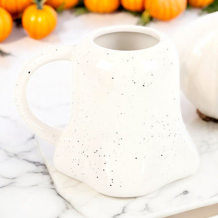 Ghost Shaped Mug with Pumpkin, Peekaboo. Halloween Mugs - Mugs and Cups by Spirit of equinox