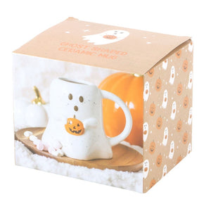 Ghost Shaped Mug with Pumpkin, Peekaboo. Halloween Mugs - Mugs and Cups by Spirit of equinox