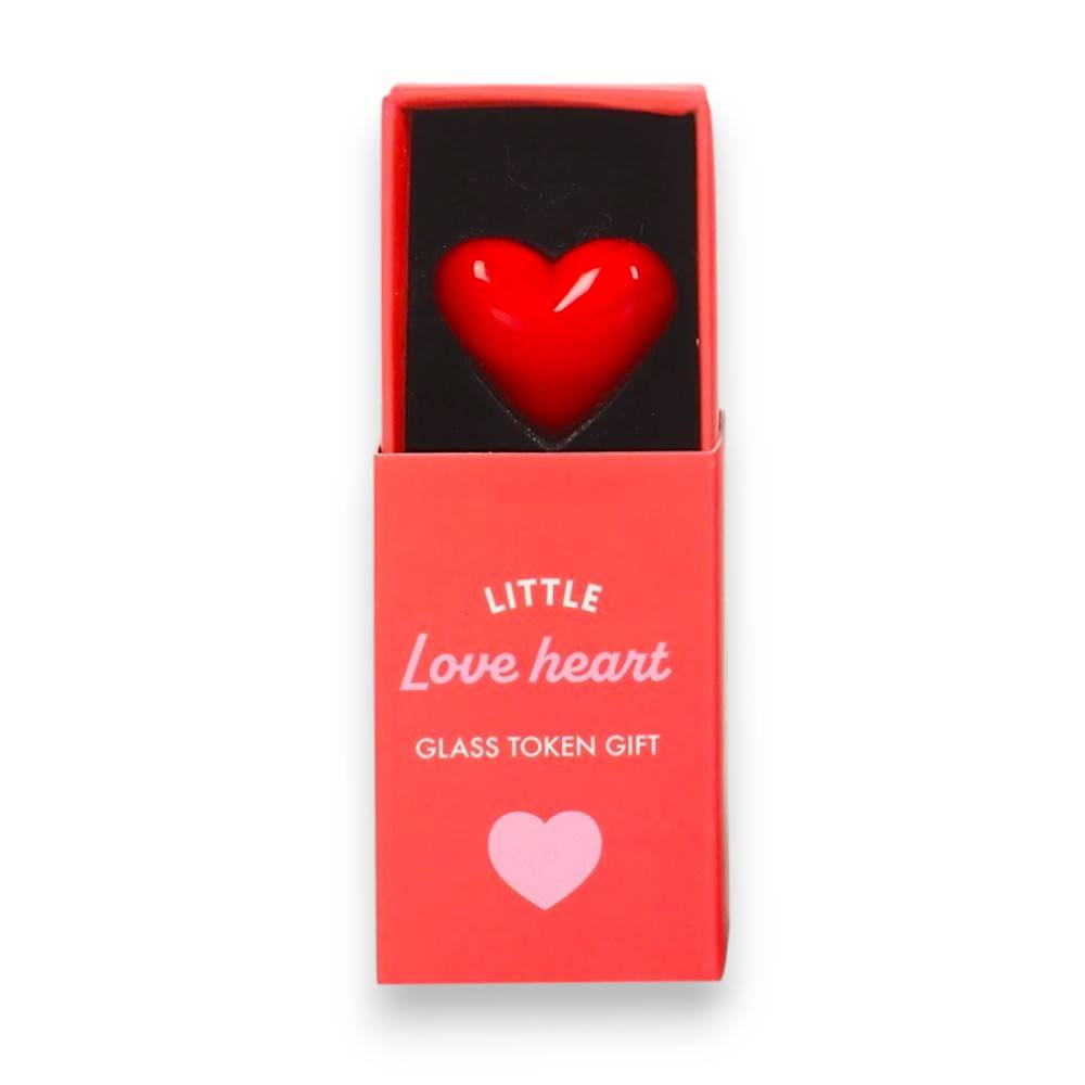 The Fashion Gift Shop: Glass Love Bug and Heart Tokens Gifts For Valentines by Jones Home & Gifts, Token Gifts