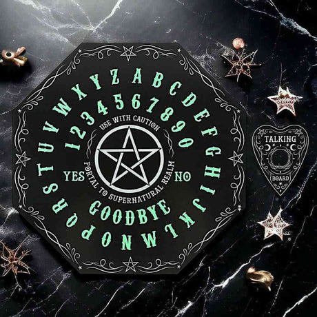 The Fashion Gift Shop: Glow in the Dark Octagon Spirit Board for Fun Gatherings by Spirit of equinox, Octagonal Spirit Boards