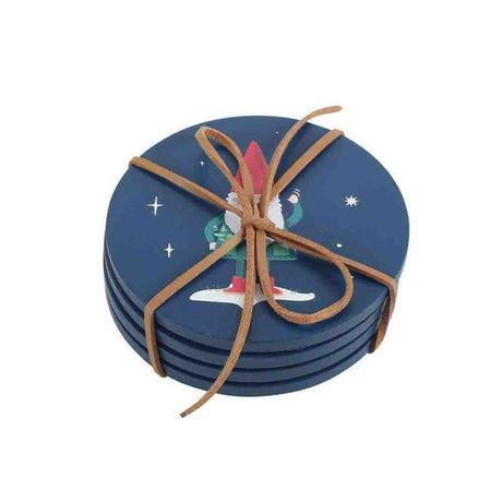 The Fashion Gift Shop: Gnome Sweet Gnome Coaster Set for Winter Decor and Fun by Spirit of equinox, Tea Coasters