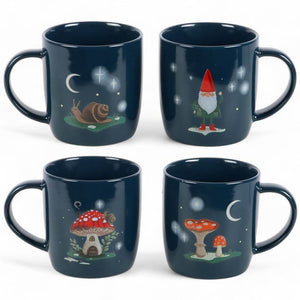 The Fashion Gift Shop: Gnome Sweet Gnome - Toadstool, Mushroom and a Charming Snail Mugs by Jones Home & Gifts, Mugs and Cups