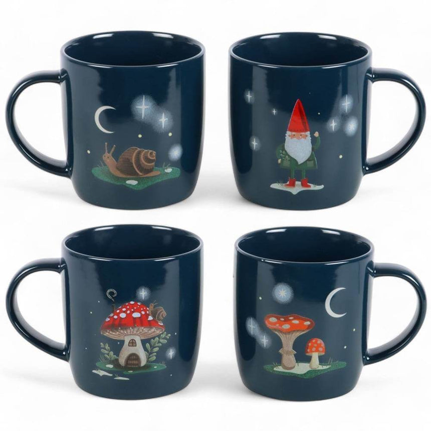 The Fashion Gift Shop: Gnome Sweet Gnome - Toadstool, Mushroom and a Charming Snail Mugs by Jones Home & Gifts, Mugs and Cups