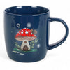 Gnome Sweet Gnome - Toadstool, Mushroom and a Charming Snail Mugs - Navy