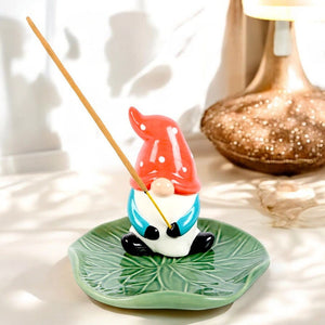 Gonk with Lily Pad Incense Stick Holder - The Fashion Gift Shop Incense Holders by Jones Home & Gifts