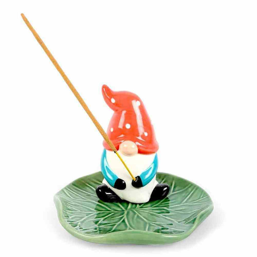 The Fashion Gift Shop: Gonk with Lily Pad Incense Stick Holder by Jones Home & Gifts, Incense Holders
