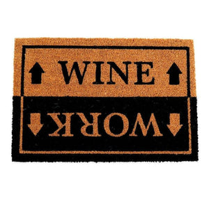 Half and Half Wine Work Doormat for Home Entryway - The Fashion Gift Shop Door Mats by Spirit of equinox