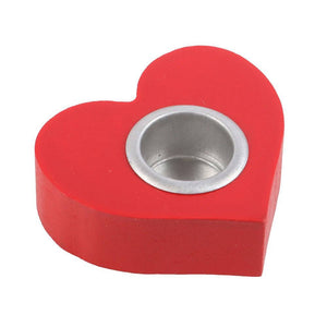 Red Heart Wooden Elegance Taper Candle Holder - The Fashion Gift Shop Candle Holders