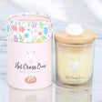 The Fashion Gift Shop: Hot Cross Bun Candle, Bunny Design with Pompom and Floral Print by Jones Home & Gifts, Candles