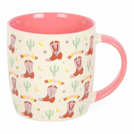 The Fashion Gift Shop: Cowboy Mugs with Cowboy Boots and Howdy Printed Allover by Retro Rodeo collection of cowboy, Mugs and Cups