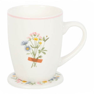 The Fashion Gift Shop: If Grandmas Were Flowers Floral Wild Flower Mug & Coaster Set by Jones Home & Gifts, Mugs and Cups