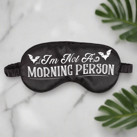 The Fashion Gift Shop: I'm Not a Morning Person Satin Sleep Mask for Night Owls by Spirit of equinox, Sleep Mask