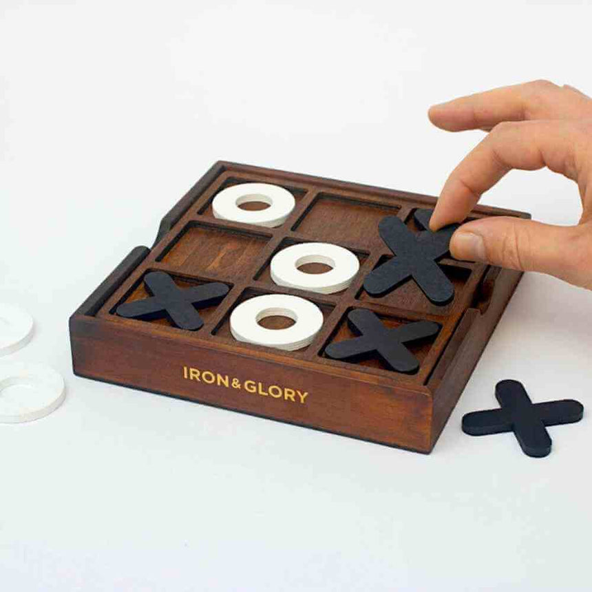The Fashion Gift Shop: Tic - Tac - Toe - Iron & Glory Wooden Noughts & Crosses Game by Iron and Glory, Games & Puzzles