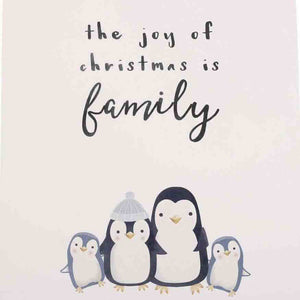 The Fashion Gift Shop: Joy of Christmas Penguin Family Hanging Sign by Jones Home & Gifts, Hanging Decoration