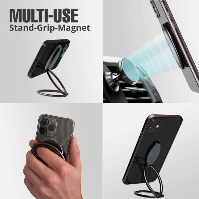 KickFlip - Black Mobile Phone Holder, Stand, hands-free By Bobino - Mobile Phone Stands by Bobino