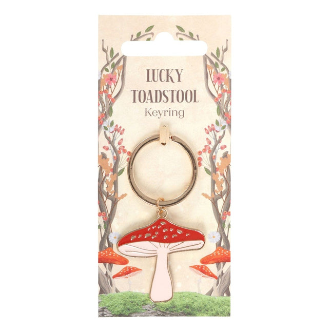 Lucky Toadstool Keyring, Enchanted Forest - Bag Charms & Keyrings by Jones Home & Gifts