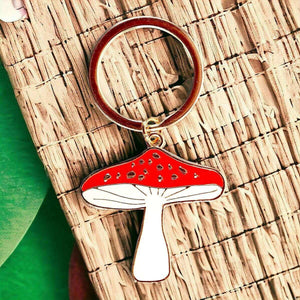 The Fashion Gift Shop: Lucky Toadstool Keyring, Enchanted Forest by Jones Home & Gifts, Bag Charms & Keyrings