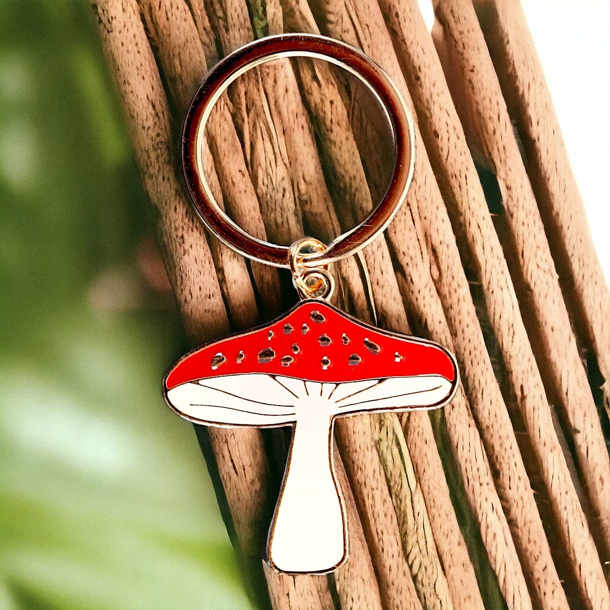 Lucky Toadstool Keyring, Enchanted Forest - Bag Charms & Keyrings by Jones Home & Gifts