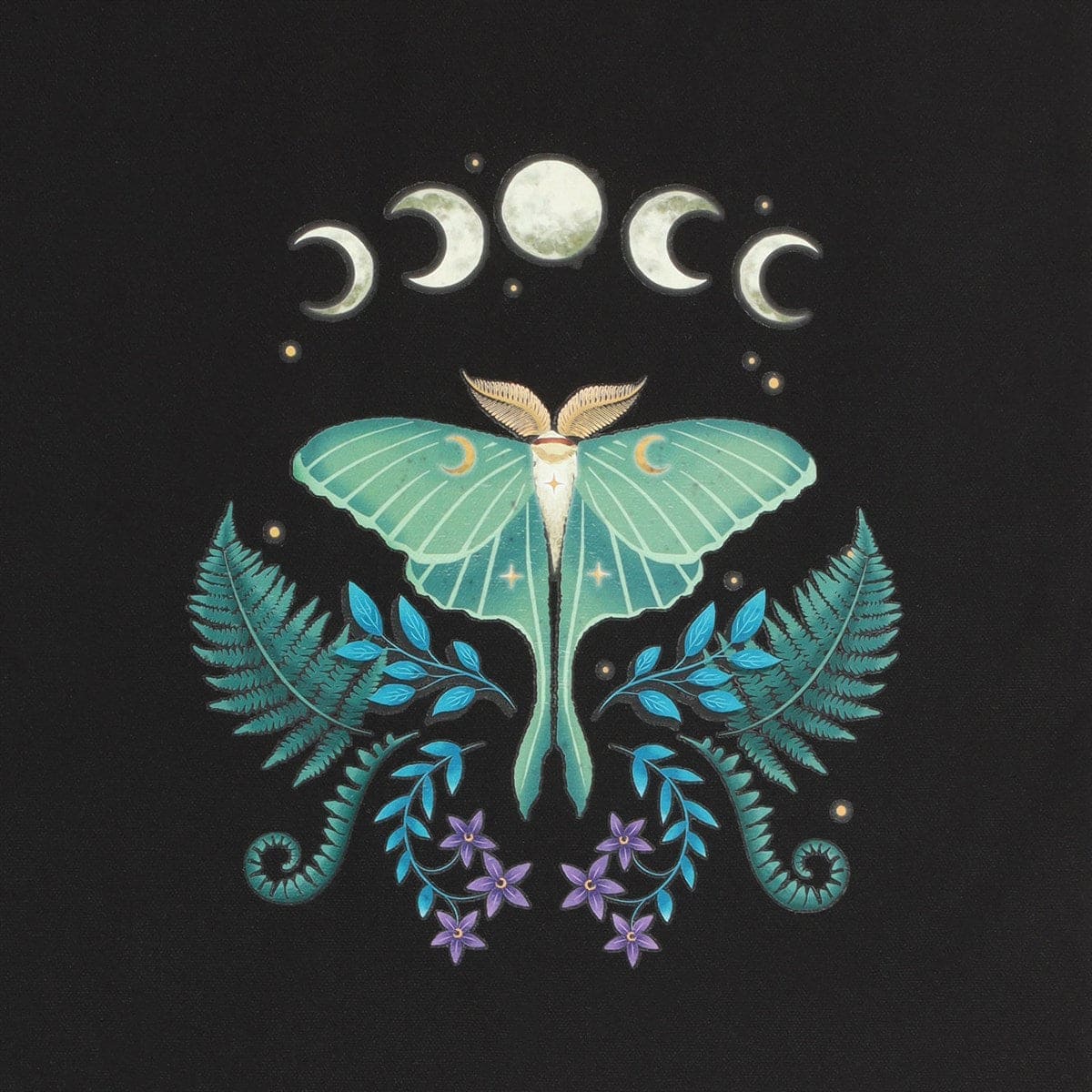 Luna Moth Polycotton Tote Bag for Everyday Use - The Fashion Gift Shop Lunch Boxes & Totes by Spirit of equinox