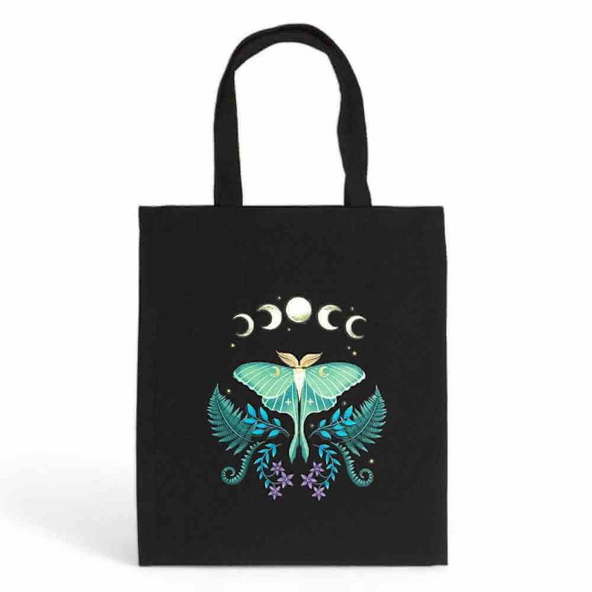 The Fashion Gift Shop: Luna Moth Polycotton Tote Bag for Everyday Use by Spirit of equinox, Lunch Boxes & Totes