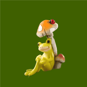 The Fashion Gift Shop: Miniature Fairy Garden Cute Frog On Mushroom by Fashion Accessories, Garden Ornament