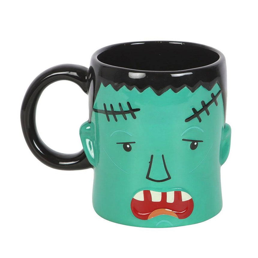 The Fashion Gift Shop: Monster Mash Frankenstein Monster Head Novelty Fun Mug by Jones Home & Gifts, Mugs and Cups