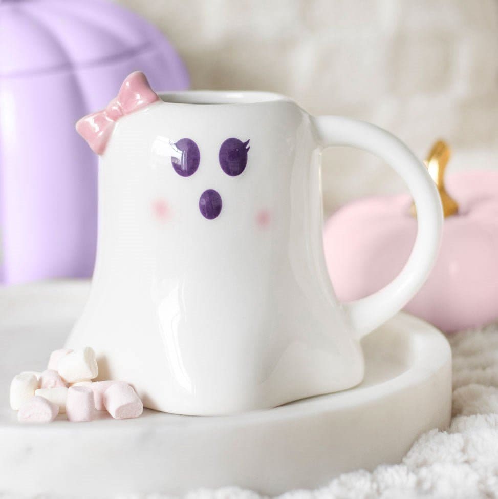 Mr and Mrs Boo Ghost Shaped Mugs - Mugs and Cups by Spirit of equinox