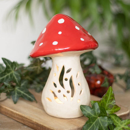 Mushroom Ceramic Tealight Candle Holder - Tea Light Holder by Jones Home & Gifts