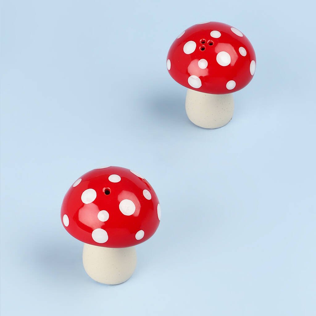 The Fashion Gift Shop: Mushroom Condiments, Salt and Pepper Shakers, and Adorable Tableware 🍄 by Sass and Belle, Cruet Sets