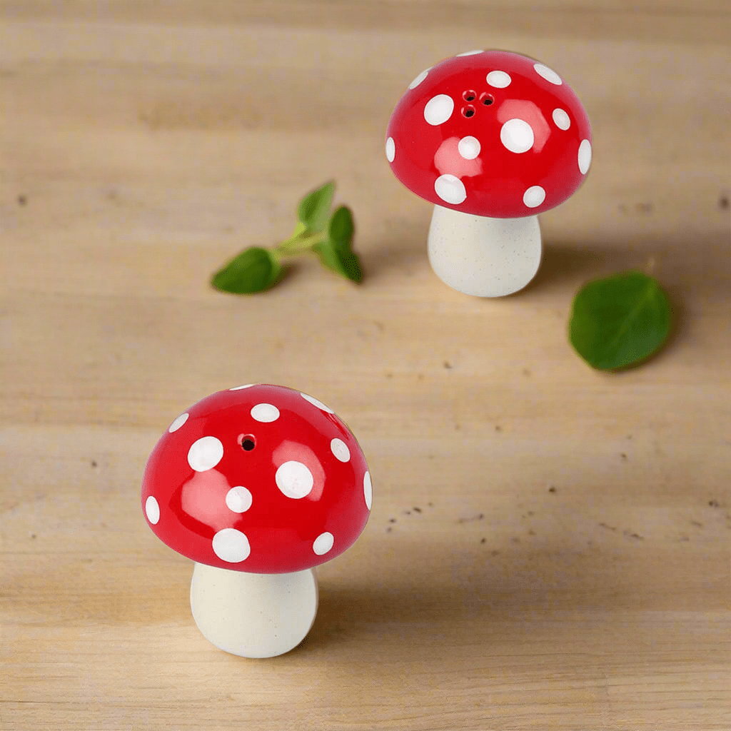 The Fashion Gift Shop: Mushroom Condiments, Salt and Pepper Shakers, and Adorable Tableware 🍄 by Sass and Belle, Cruet Sets