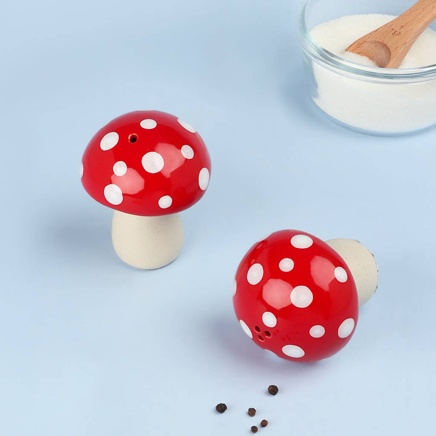 The Fashion Gift Shop: Mushroom Condiments, Salt and Pepper Shakers, and Adorable Tableware 🍄 by Sass and Belle, Cruet Sets
