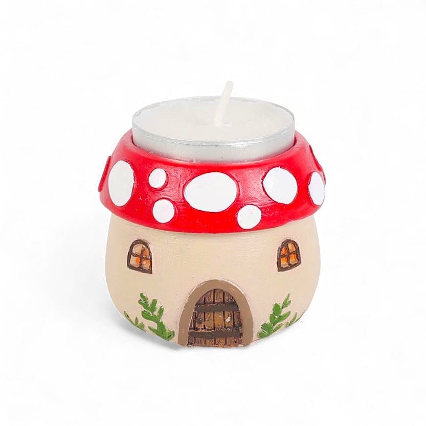 Mushroom House Resin Tealight Holder - The Fashion Gift Shop Tea Light Holder by Jones Home & Gifts