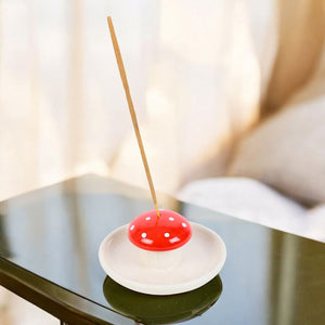 Mushroom Incense Stick Holder, Fragrance Mushroom Decor.