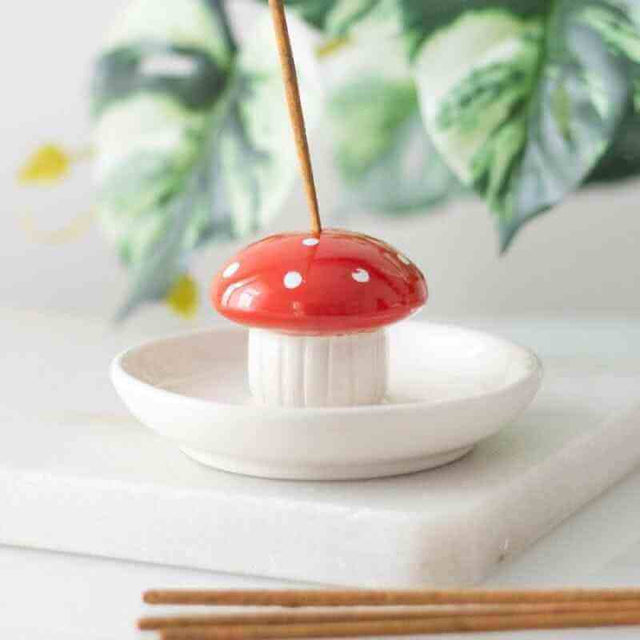 The Fashion Gift Shop: Mushroom Incense Stick Holder, Fragrance Mushroom Decor by Jones Home & Gifts, Incense Holders
