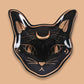 Mystic Mog Cat Face Trinket Dish Black with Gold Accent