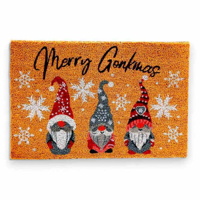 Natural Merry Gonkmas Christmas Doormat by Jones Home & Gifts