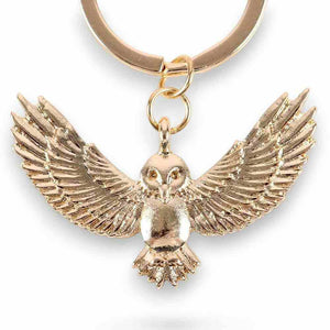 The Fashion Gift Shop: Night Owl Gold Tone Metal Keyring, Flying Owl Keychain by Jones Home & Gifts, Bag Charms & Keyrings