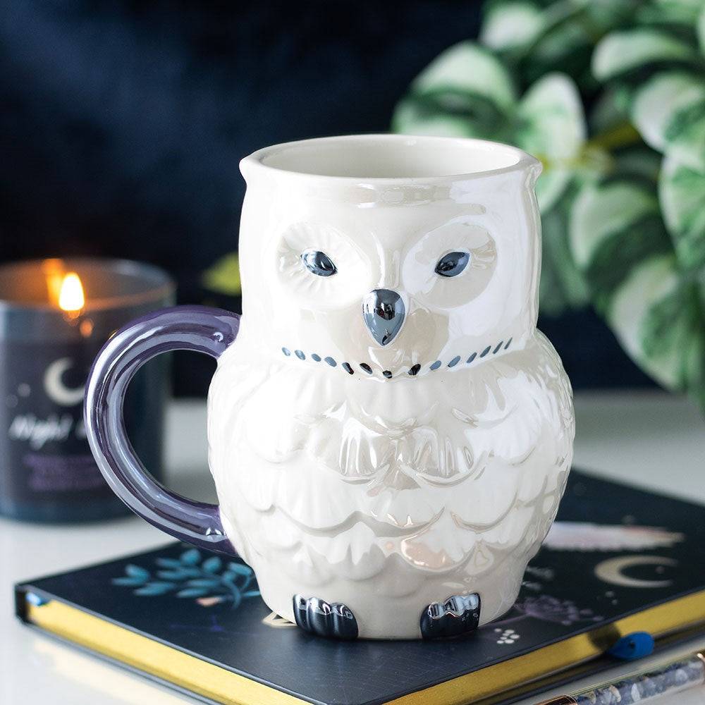 Night Owl Shaped Iridescent Mug - Mugs and Cups by Jones Home & Gifts