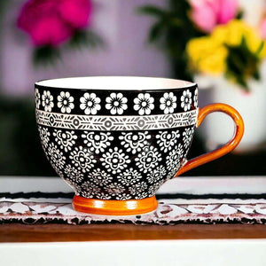 The Fashion Gift Shop: Nisha Teacup, Geometric Pattern Cup by Sass and Belle, Coffee & Tea Cups