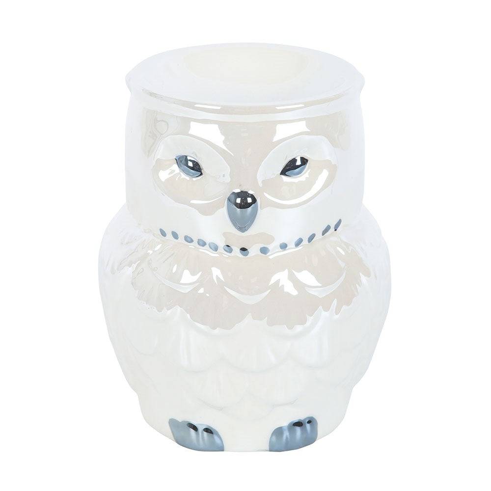 Owl-Shaped Iridescent Oil Burner and Wax Warmer Decor by Spirit of equinox