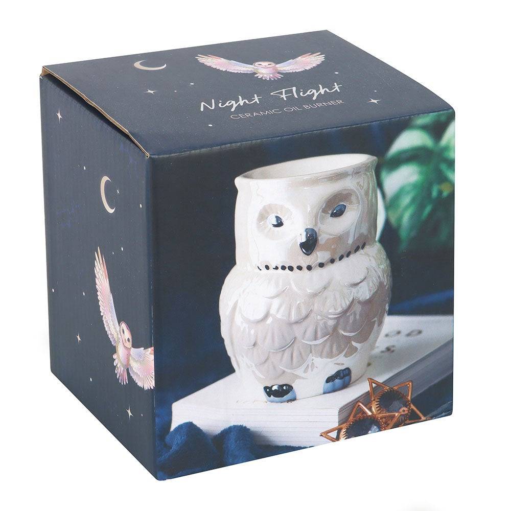 Owl Shaped Iridescent Oil Burner and Wax Warmer - Oil Burner & Wax Melters by Spirit of equinox