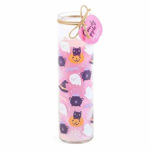 The Fashion Gift Shop: Pastel Halloween Candy Apple Tube Candle, Black Cat and Ghost Design by Temerity Jones London, Candles