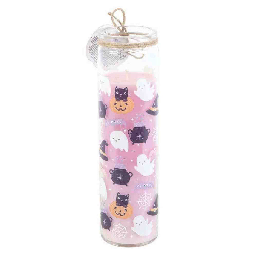The Fashion Gift Shop: Pastel Halloween Candy Apple Tube Candle, Black Cat and Ghost Design by Temerity Jones London, Candles