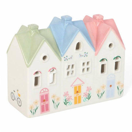 The Fashion Gift Shop: Pastel House Incense Cone Burner and Tealight Holder by Jones Home & Gifts, Tea Light Holder