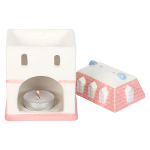 The Fashion Gift Shop: Pastel Town House Oil Burner and Wax Warmer Mothers Day Deco Gift by Jones Home & Gifts, Oil Burner & Wax Melters